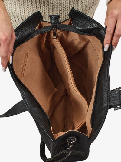 Dámská shopper kabelka eko semišová Daverna