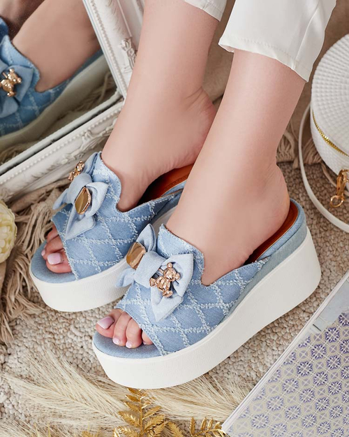 Royalfashion Жіночі шльопанці Dalimes на котурні