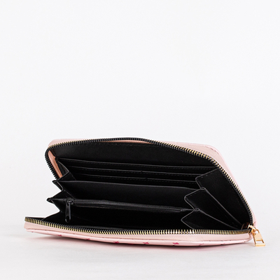 Рожевий жіночий гаманець з сердечками