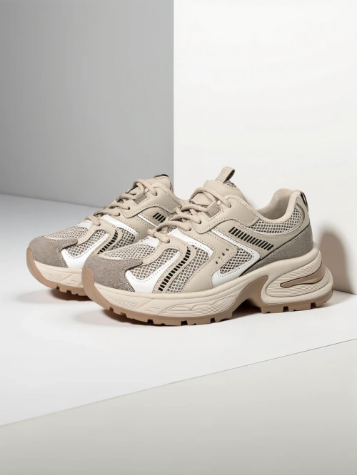 Aurelia Luna жіночі снікерси Royalfashion шнуровані екрю