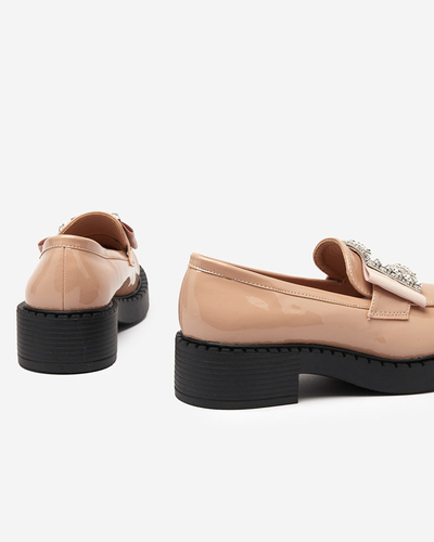 Лакові туфлі з пряжкою нюдового кольору Fogim- Footwear