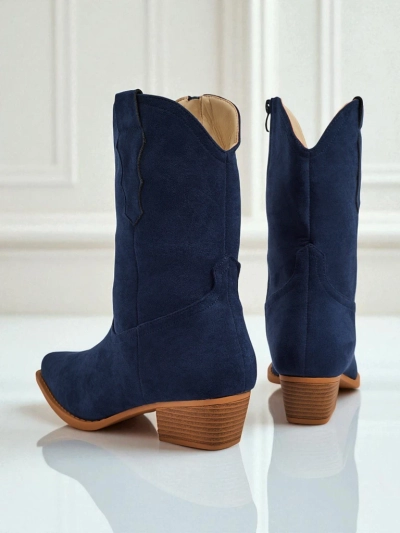 Dámské kovbojské boty eko semišové SpireHush