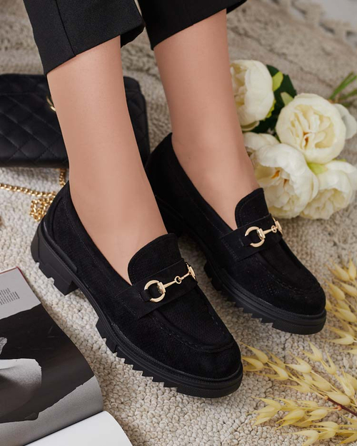 Royalfashion Жіночі ажурні мокасини з ланцюжком Imerila