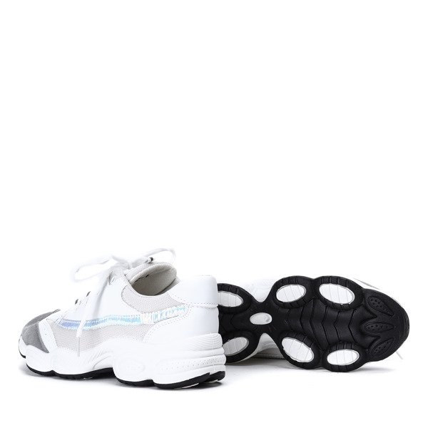 Białe buty sportowe na grubszej podeszwie Celie - Obuwie