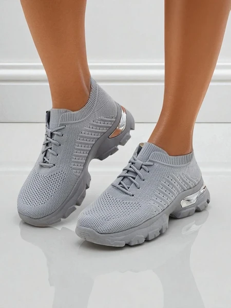 Dámské Tenisky Atenea Light Šedé textilní na ploché podrážce 4,5 cm