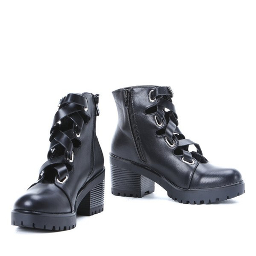 Czarne botki Debbie - Obuwie