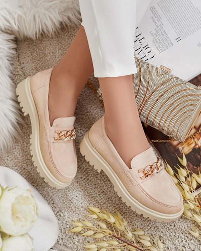 Royalfashion Dámské mokasíny z ekokůže s ornamentem Lehels