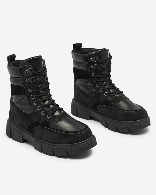 Чорні жіночі утеплені черевики-трапери Kasemi-Footwear