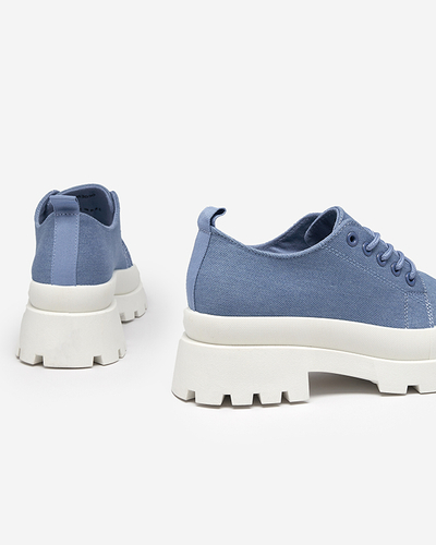 OUTLET Жіночі сині туфлі на шнурівці Rozia - Взуття