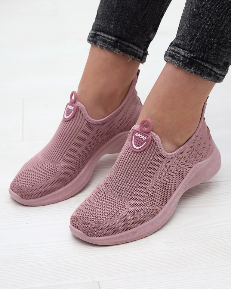 Růžová dámská látková sportovní obuv Slip On Regika - Obuv