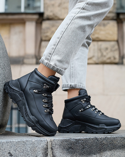 Černé sněhule z ekokůže od Rueq- Footwear