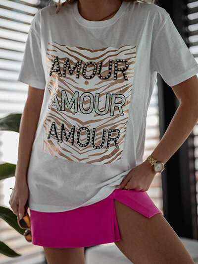 Royalfashion Dámská halenka s ozdobným potiskem