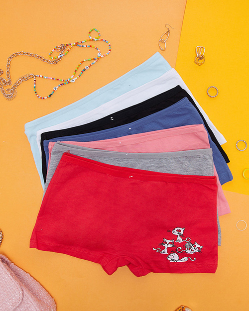 Різнокольорові жіночі боксерки з принтом 7 / уп. РАЗМЕР ПЛЮС - Нижня білизна