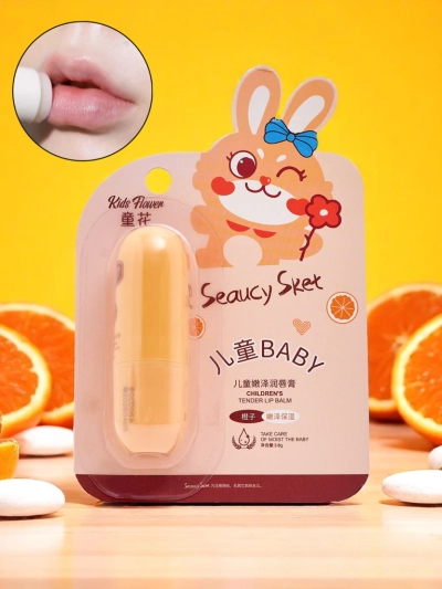 Дитячий бальзам для губ – зволожує та відновлює – апельсин
