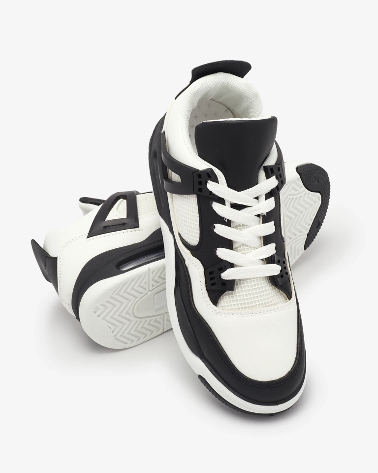 Černobílá dámská sportovní obuv Evoile- Obuv