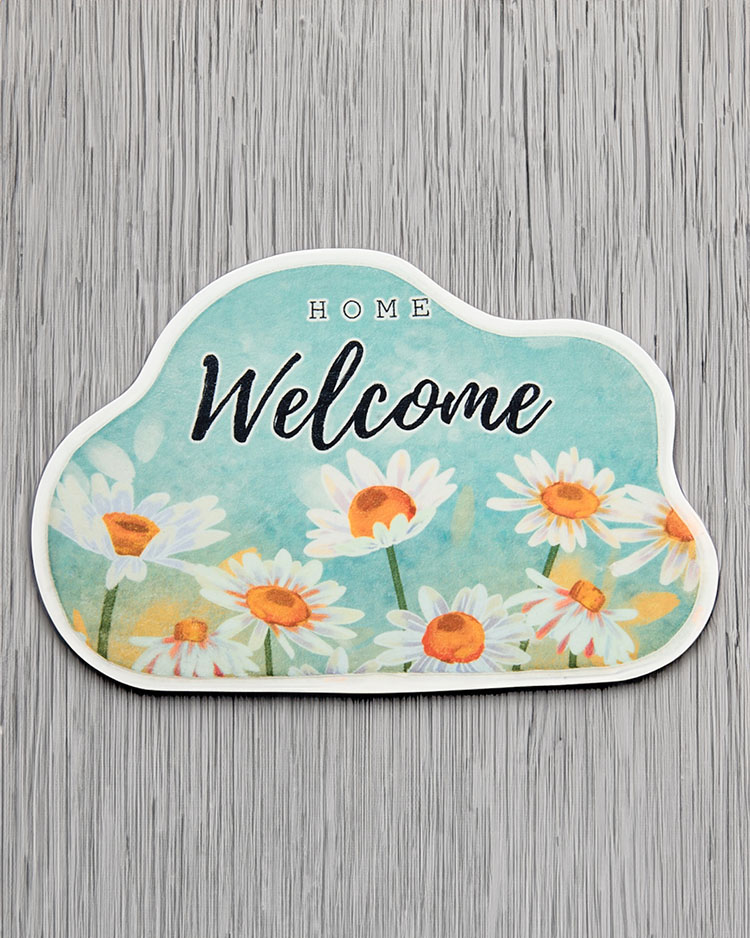 Royalfashion Barevná rohožka s květinami 40x60