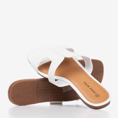 Bílé dámské žabky Hemilda - Obuv 1