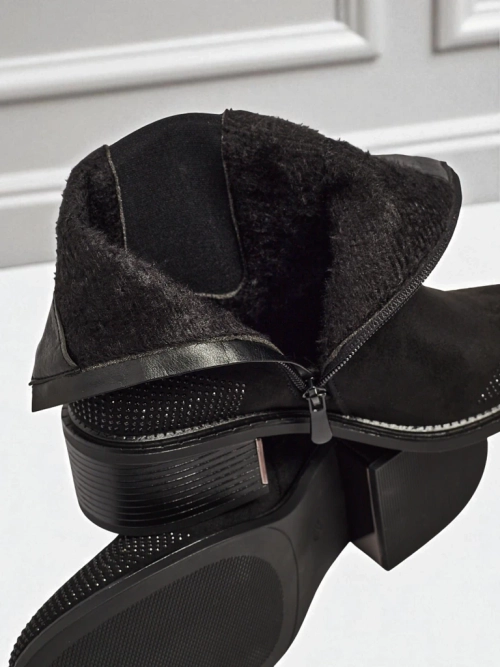 Ботильйони жіночі еко замшеві оздоблені цирконами TangleMist