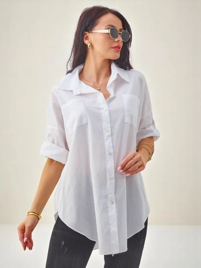Royalfashion бавовняна жіноча сорочка з рукавами 3/4