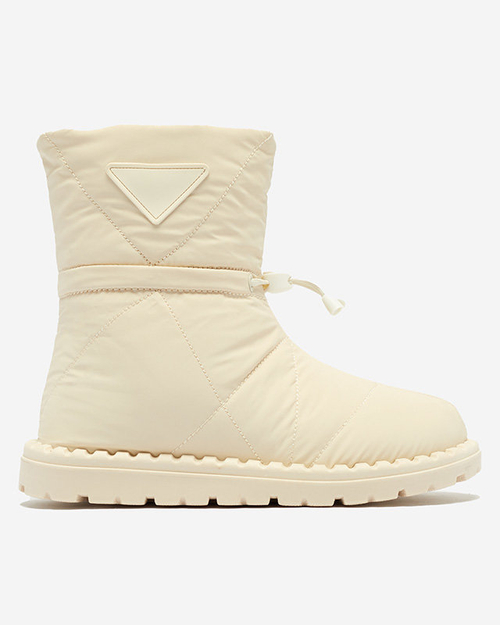 Бежеві стьобані снігові чоботи Ferri