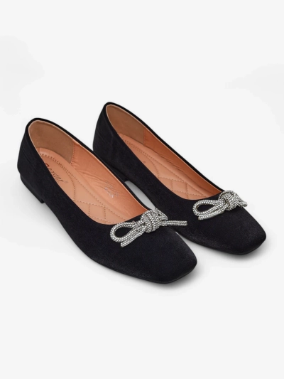 Royalfashion Жіночі балетки з бантом і блиском Ofenal