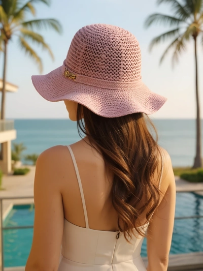 Royalfashion Dámský klobouk s vlnitým okrajem Wave Breeze