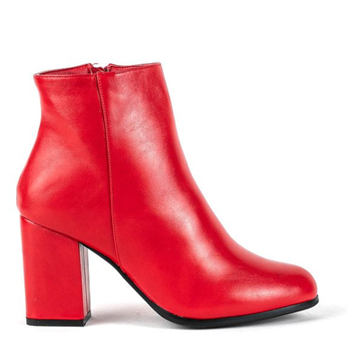 Červené boty na vyšší pozici Pekan - Obuv