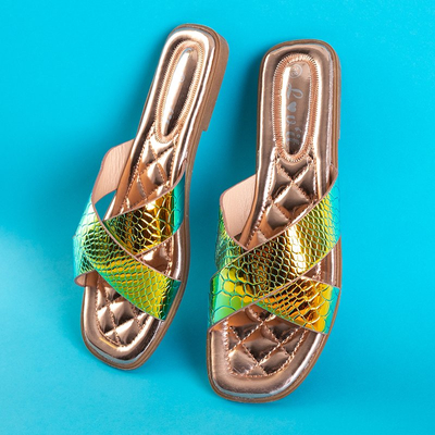 Dámské holografické pantofle Edila - boty