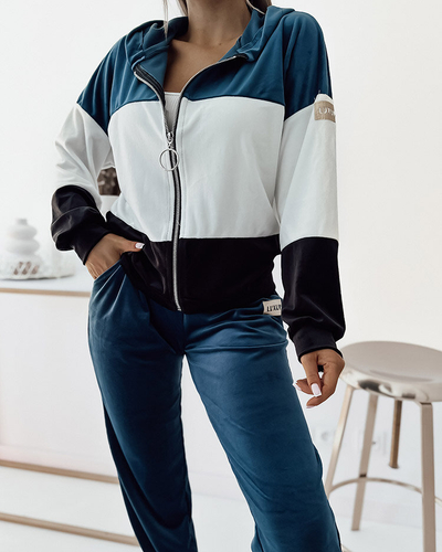 Комплект жіночих смугастих світшотів Royalfashion Turquoise