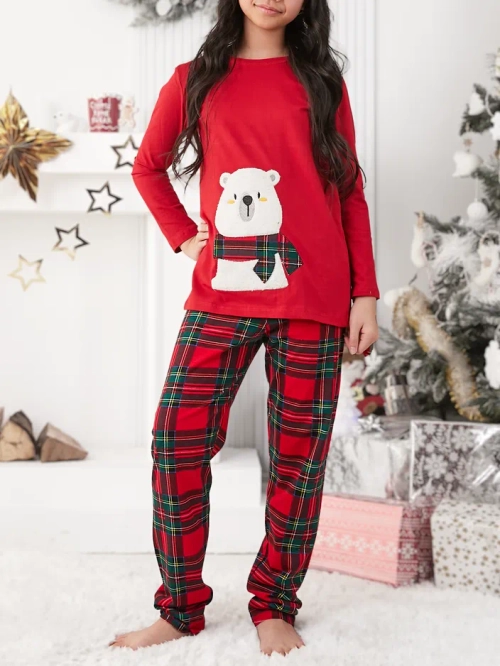 Royalfashion різдвяні бавовняні дитячі піжами з принтом