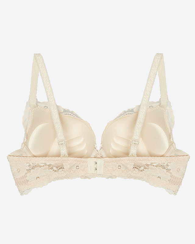 Béžová dámská krajková podprsenka- Spodní prádlo