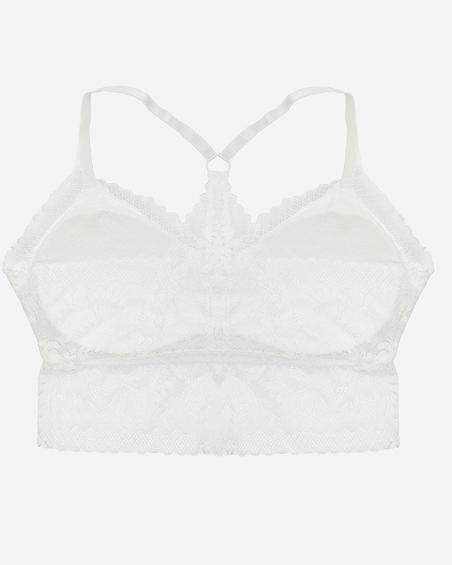 Dámská krajková braletka v bílé barvě - Spodní prádlo