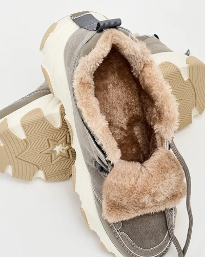 Royalfashion Dámské zateplené tenisky Caroz