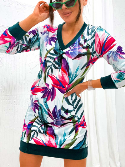 Royalfashion Dámské mini šaty s originálním vzorem