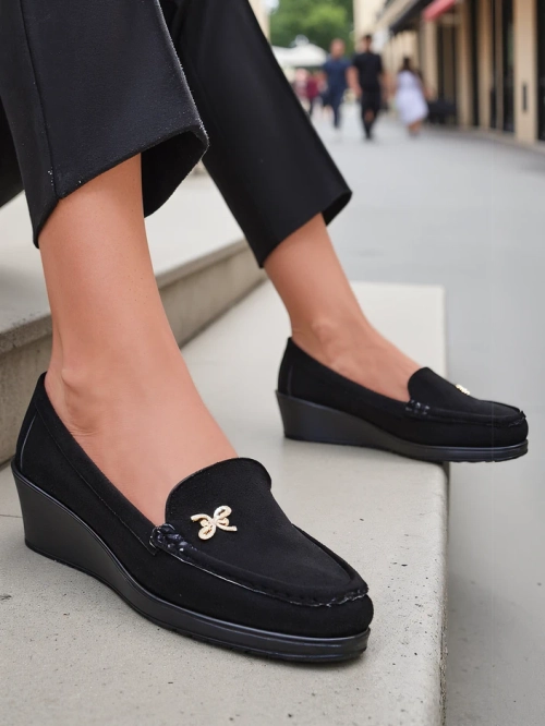 Royalfashion Жіночі мокасини на низькому каблуку Lomman