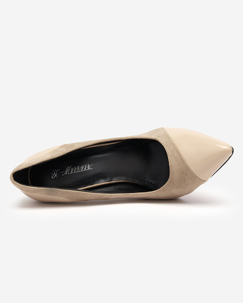 Бежеві жіночі туфлі на підборах Voleris