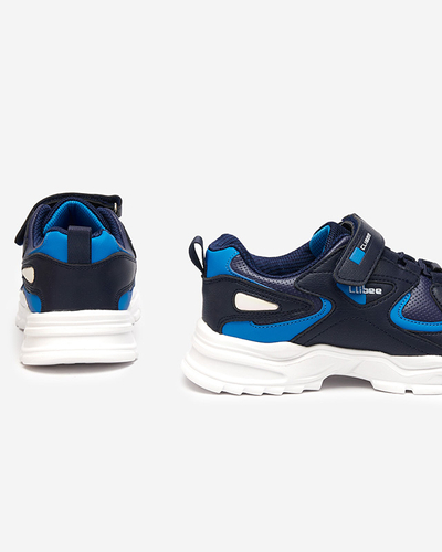 Černé dětské boty s červenými detaily Pella - Obuv