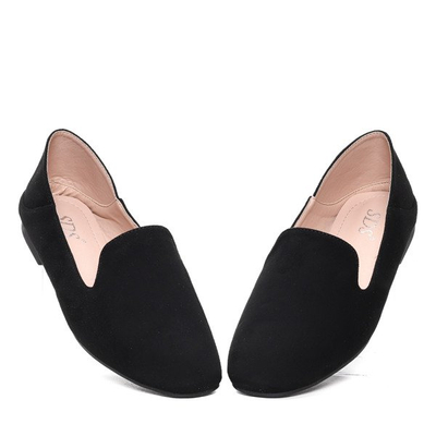 Czarne, gładkie mokasyny- Obuwie