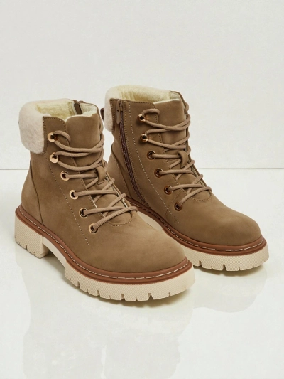 Dámské boty typu traper s kožíškem Tessara