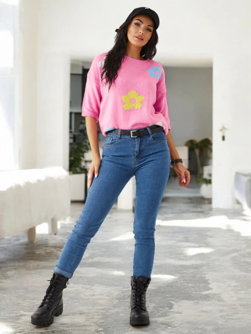 Royalfashion Жіночі звужені джинси з бавовни