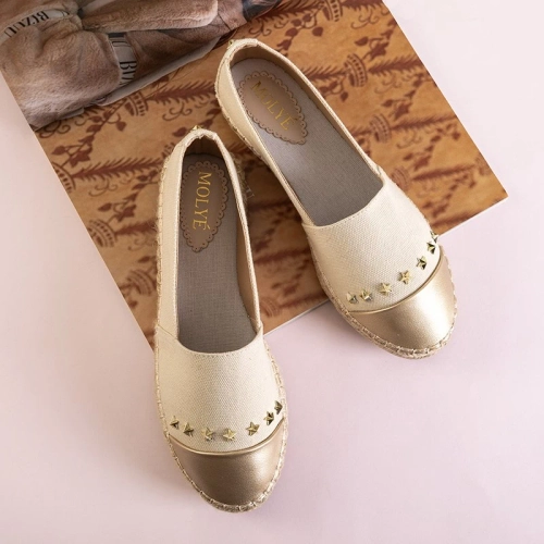 OUTLET Жіночі бежеві еспадрільї із зірками Fraus - Взуття