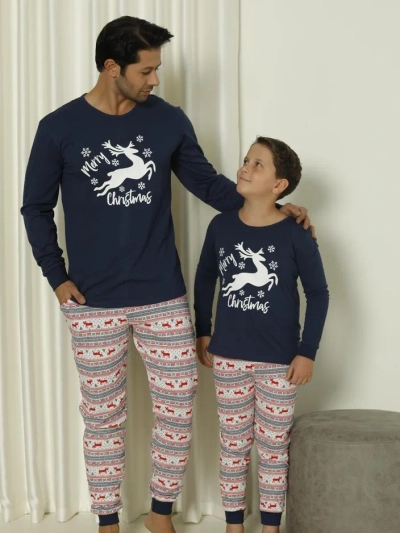 Royalfashion Vánoční pánské bavlněné pyžamo 2-dílné Veselé Vánoce