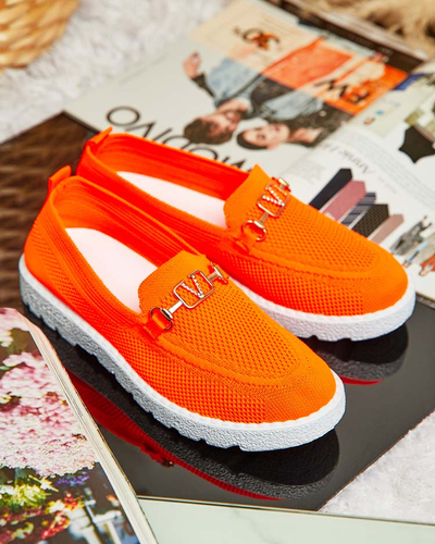 Royalfashion Dámské látkové mokasíny se zlatým zdobením Erticae