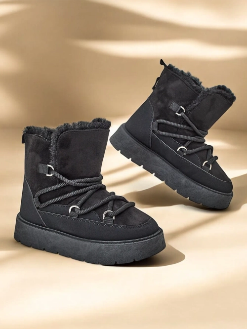 Жіночі зимові чоботи на шнурках Royalfashion Liloz