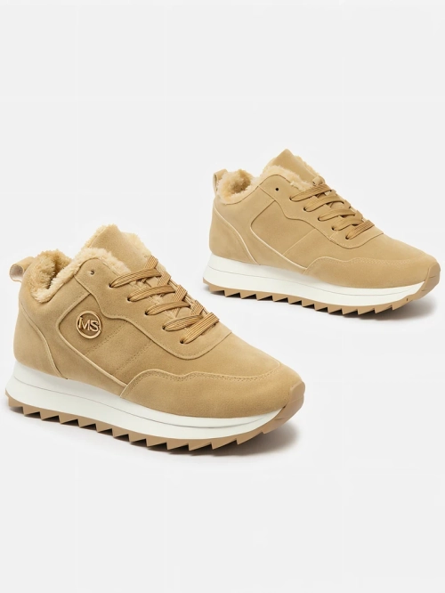 Royalfashion Світло-коричневі жіночі утеплені спортивні черевики Lahho