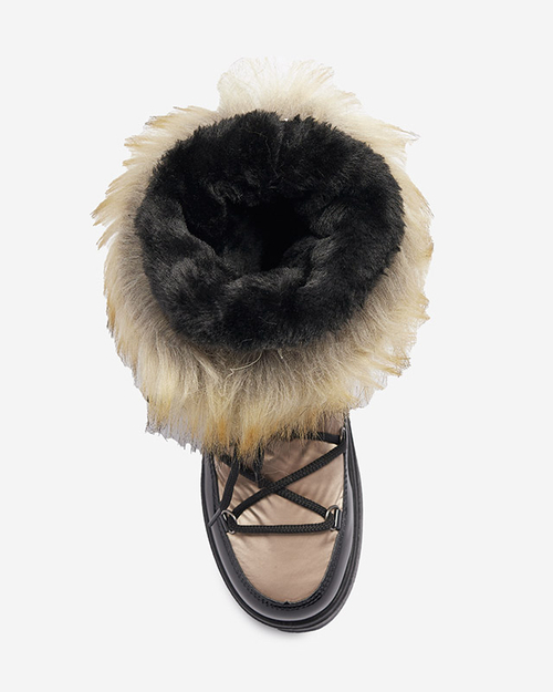 Жіночі лаковані снігоступи золотисто-рожевого кольору Fursav- Footwear