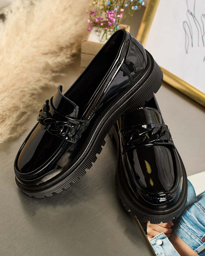 Royalfashion Жіночі лаковані мокасини з орнаментом Lehels