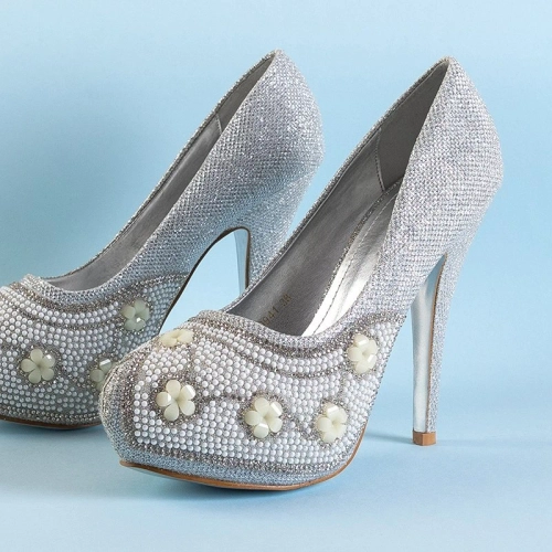 ВИХІД Жіночі блискучі блискучі високі підбори з фіанітами від Sewera - Взуття