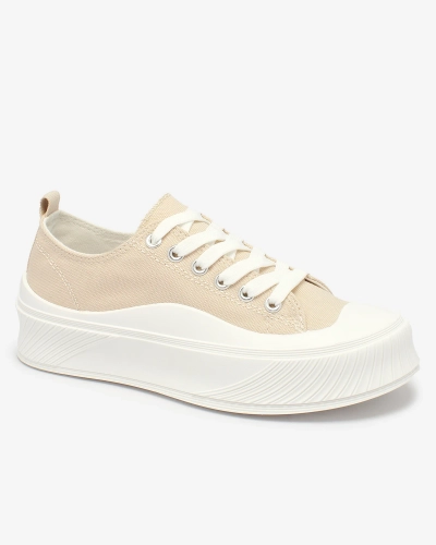 Royalfashion Бежеві спортивні кросівки на платформі Luceri