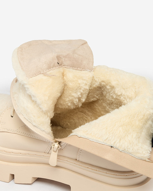 Royalfashion Жіночі черевики з овчиною Faeltone